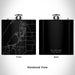 Rendered View of Silver Lake Michigan Map Engraving on 6oz Stainless Steel Flask in Black