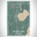 Silver Lake Wisconsin Map Print Portrait Orientation in Afternoon Style With Shaded Background