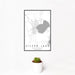 12x18 Silver Lake Wisconsin Map Print Portrait Orientation in Classic Style With Small Cactus Plant in White Planter