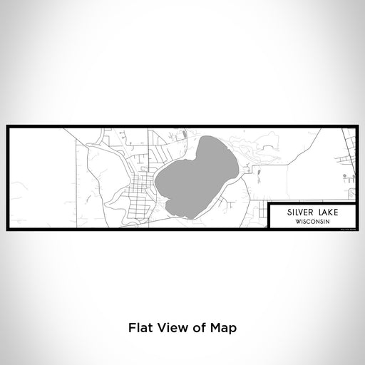 Flat View of Map Custom Silver Lake Wisconsin Map Enamel Mug in Classic