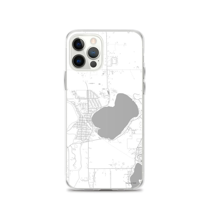 Custom Silver Lake Wisconsin Map iPhone 12 Pro Phone Case in Classic