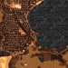 Silver Lake Wisconsin Map Print in Ember Style Zoomed In Close Up Showing Details