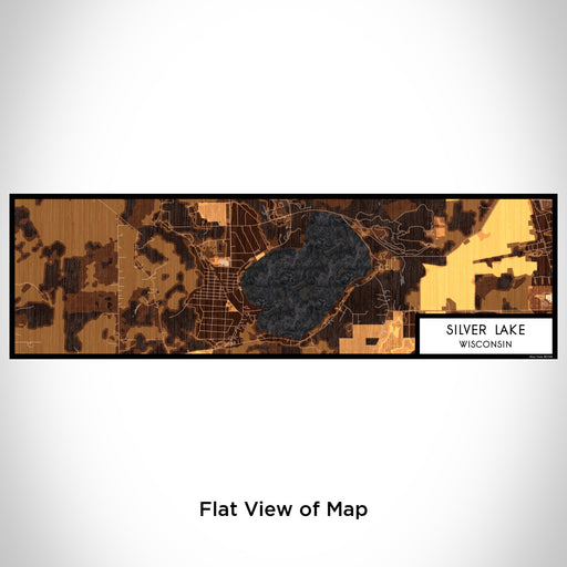Flat View of Map Custom Silver Lake Wisconsin Map Enamel Mug in Ember