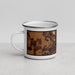 Left View Custom Silver Lake Wisconsin Map Enamel Mug in Ember