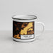 Right View Custom Silver Lake Wisconsin Map Enamel Mug in Ember