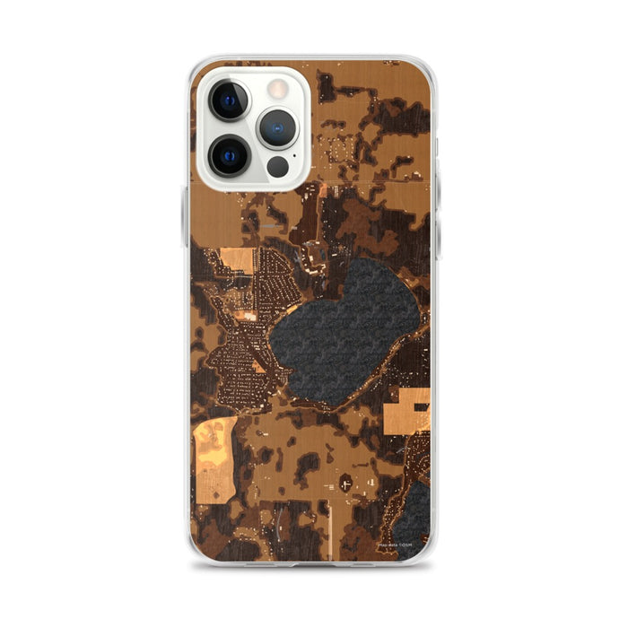 Custom Silver Lake Wisconsin Map iPhone 12 Pro Max Phone Case in Ember