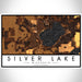 Silver Lake Wisconsin Map Print Landscape Orientation in Ember Style With Shaded Background