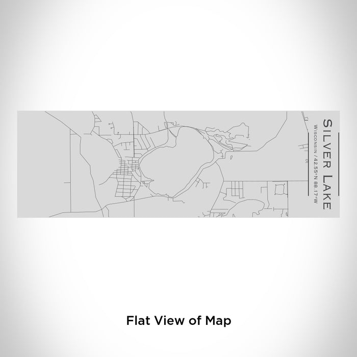 Rendered View of Silver Lake Wisconsin Map Engraving on 10oz Stainless Steel Insulated Cup with Sipping Lid