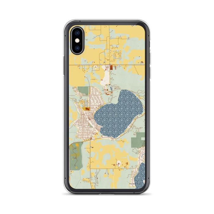 Custom Silver Lake Wisconsin Map Phone Case in Woodblock