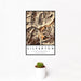 12x18 Silverton Colorado Map Print Portrait Orientation in Ember Style With Small Cactus Plant in White Planter