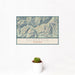 12x18 Silverton Colorado Map Print Landscape Orientation in Woodblock Style With Small Cactus Plant in White Planter