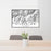 24x36 Silverton Colorado Map Print Lanscape Orientation in Classic Style Behind 2 Chairs Table and Potted Plant