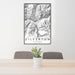 24x36 Silverton Colorado Map Print Portrait Orientation in Classic Style Behind 2 Chairs Table and Potted Plant