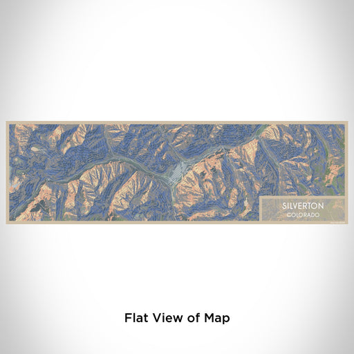 Flat View of Map Custom Silverton Colorado Map Enamel Mug in Afternoon