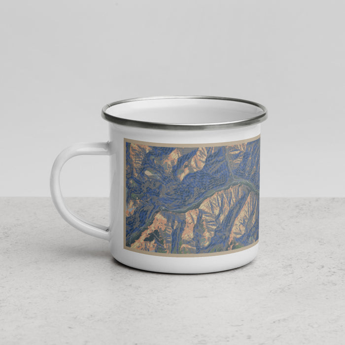 Left View Custom Silverton Colorado Map Enamel Mug in Afternoon