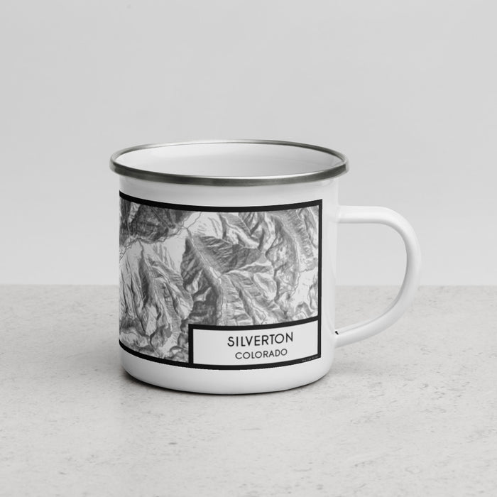 Right View Custom Silverton Colorado Map Enamel Mug in Classic