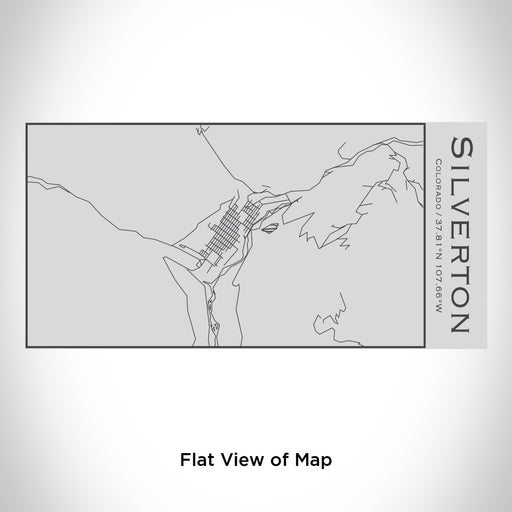 Rendered View of Silverton Colorado Map Engraving on 17oz Stainless Steel Insulated Cola Bottle