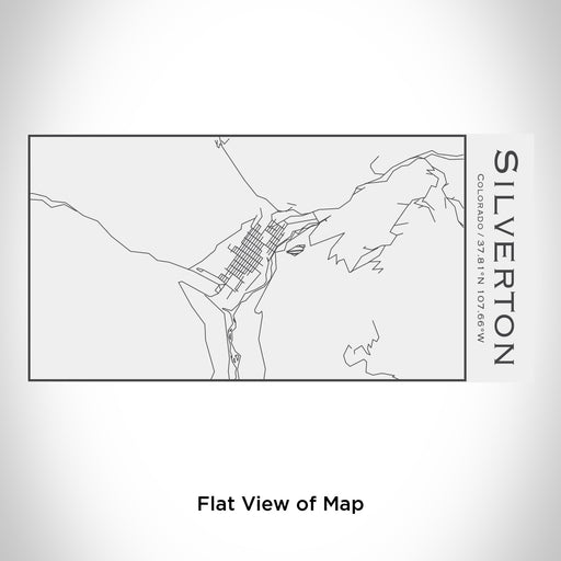 Rendered View of Silverton Colorado Map Engraving on 17oz Stainless Steel Insulated Cola Bottle in White