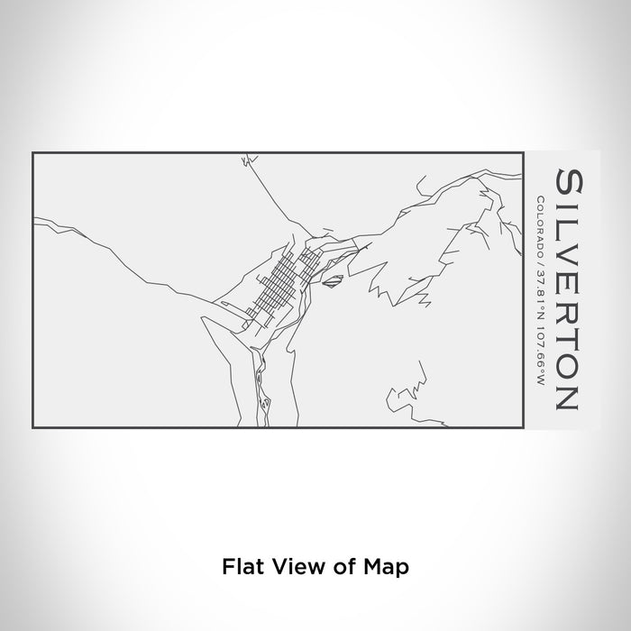Rendered View of Silverton Colorado Map Engraving on 17oz Stainless Steel Insulated Cola Bottle in White