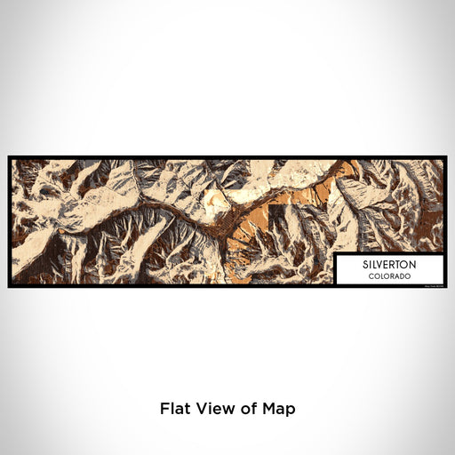 Flat View of Map Custom Silverton Colorado Map Enamel Mug in Ember