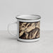 Left View Custom Silverton Colorado Map Enamel Mug in Ember
