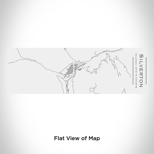 Rendered View of Silverton Colorado Map Engraving on 10oz Stainless Steel Insulated Cup with Sliding Lid in White