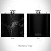 Rendered View of Silverton Colorado Map Engraving on 6oz Stainless Steel Flask in Black