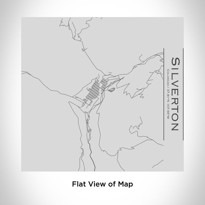 Rendered View of Silverton Colorado Map Engraving on 17oz Stainless Steel Insulated Tumbler
