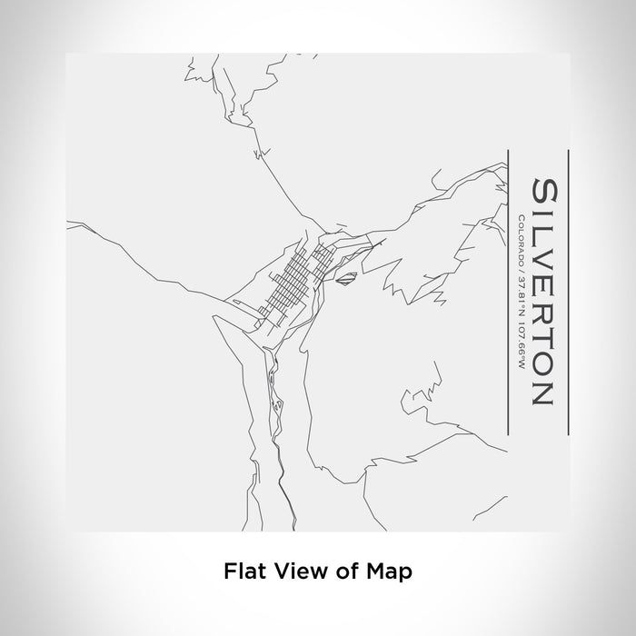 Rendered View of Silverton Colorado Map Engraving on 17oz Stainless Steel Insulated Tumbler in White
