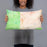Person holding 20x12 Custom Silverton Colorado Map Throw Pillow in Watercolor