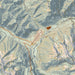 Silverton Colorado Map Print in Woodblock Style Zoomed In Close Up Showing Details