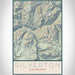 Silverton Colorado Map Print Portrait Orientation in Woodblock Style With Shaded Background