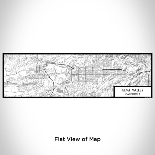 Flat View of Map Custom Simi Valley California Map Enamel Mug in Classic