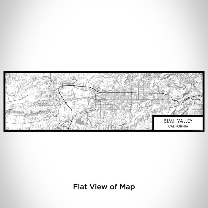 Flat View of Map Custom Simi Valley California Map Enamel Mug in Classic