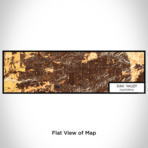Flat View of Map Custom Simi Valley California Map Enamel Mug in Ember