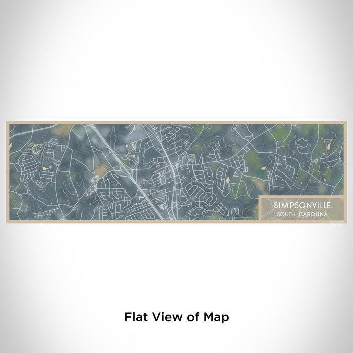 Flat View of Map Custom Simpsonville South Carolina Map Enamel Mug in Afternoon