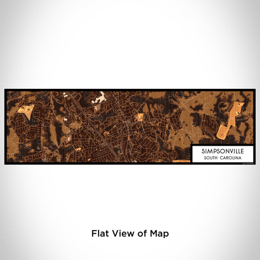 Flat View of Map Custom Simpsonville South Carolina Map Enamel Mug in Ember