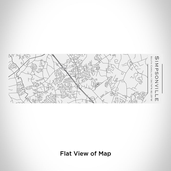 Rendered View of Simpsonville South Carolina Map Engraving on 10oz Stainless Steel Insulated Cup with Sliding Lid in White