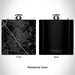 Rendered View of Simpsonville South Carolina Map Engraving on 6oz Stainless Steel Flask in Black