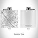 Rendered View of Simpsonville South Carolina Map Engraving on 6oz Stainless Steel Flask in White