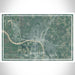 Sioux City Iowa Map Print Landscape Orientation in Afternoon Style With Shaded Background
