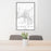 24x36 Sioux City Iowa Map Print Portrait Orientation in Classic Style Behind 2 Chairs Table and Potted Plant