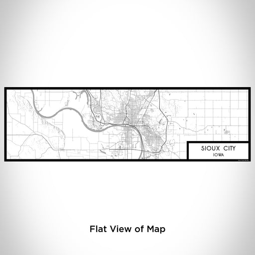 Flat View of Map Custom Sioux City Iowa Map Enamel Mug in Classic