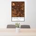 24x36 Sioux City Iowa Map Print Portrait Orientation in Ember Style Behind 2 Chairs Table and Potted Plant
