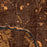 Sioux City Iowa Map Print in Ember Style Zoomed In Close Up Showing Details