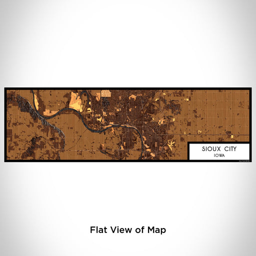 Flat View of Map Custom Sioux City Iowa Map Enamel Mug in Ember