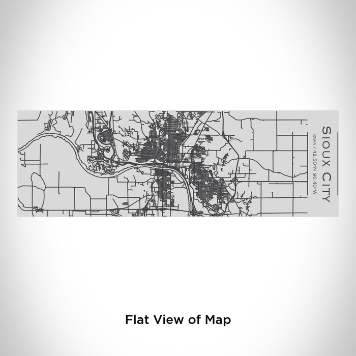 Rendered View of Sioux City Iowa Map Engraving on 10oz Stainless Steel Insulated Cup with Sipping Lid