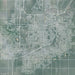 Sioux Falls South Dakota Map Print in Afternoon Style Zoomed In Close Up Showing Details