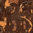Sioux Falls South Dakota Map Print in Ember Style Zoomed In Close Up Showing Details