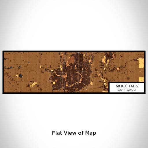 Flat View of Map Custom Sioux Falls South Dakota Map Enamel Mug in Ember